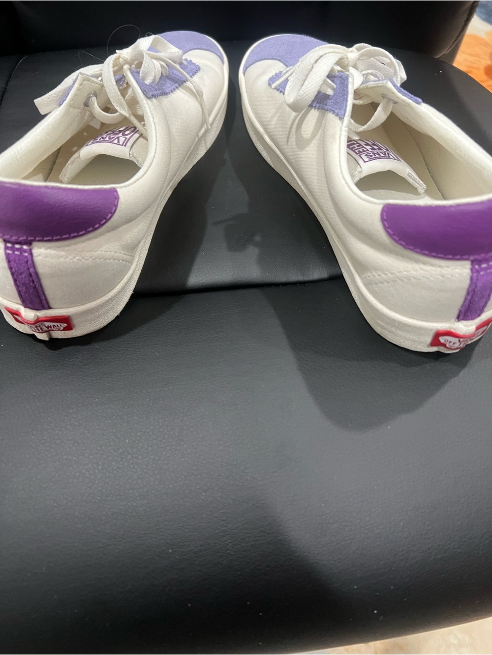 Vans White Sneakers with Lavender and Purple Accents - Picture 4 of 6